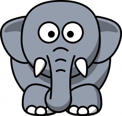 Cartoon Elephant clip art Free vector in Open office drawing svg 