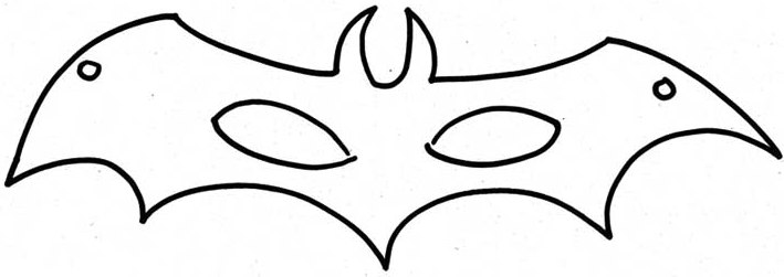 bat mask coloring page - Clip Art Library