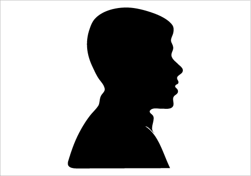 Young Man Face Silhouette Graphics Silhouette Graphics