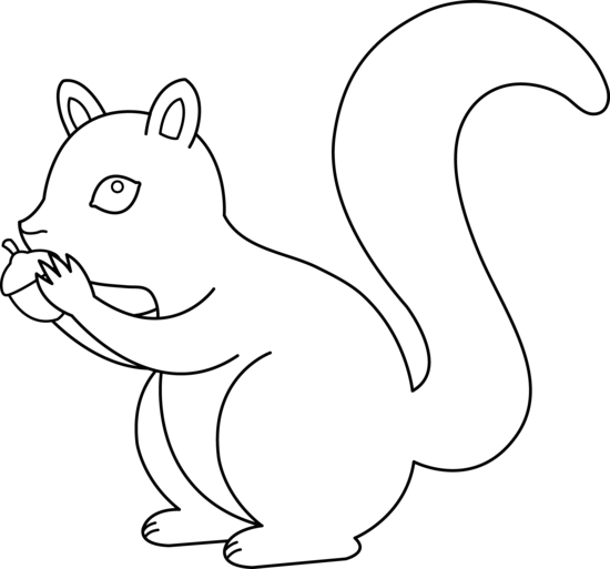 outline squirrel clipart - Clip Art Library