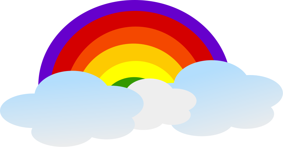 Rainbow cartoon design SVG Vector file, vector clip art svg file 