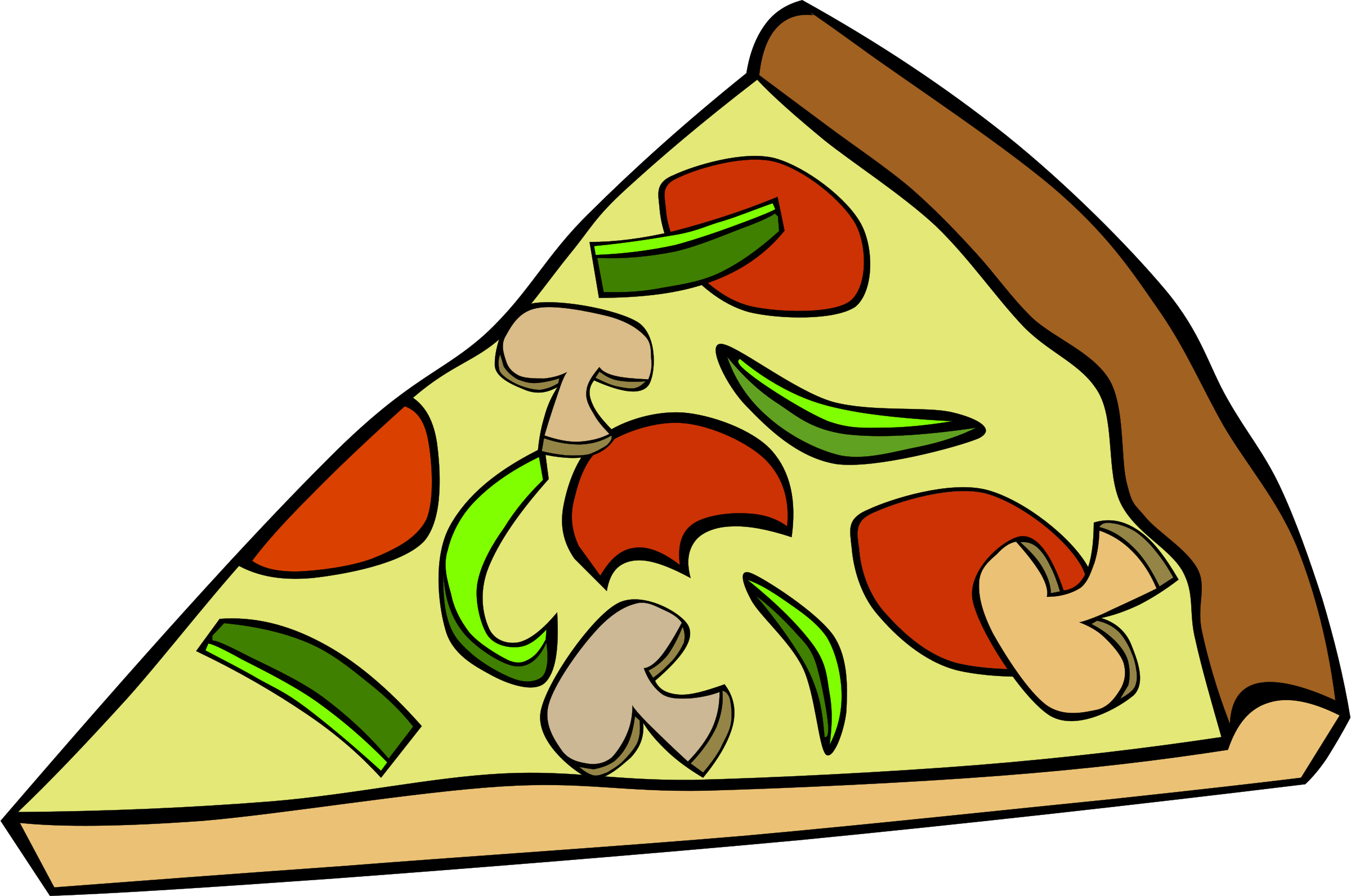 Cartoon Pizzas - Clipart library