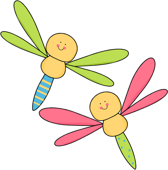 Two Dragonflies Clip Art - Two Dragonflies Image