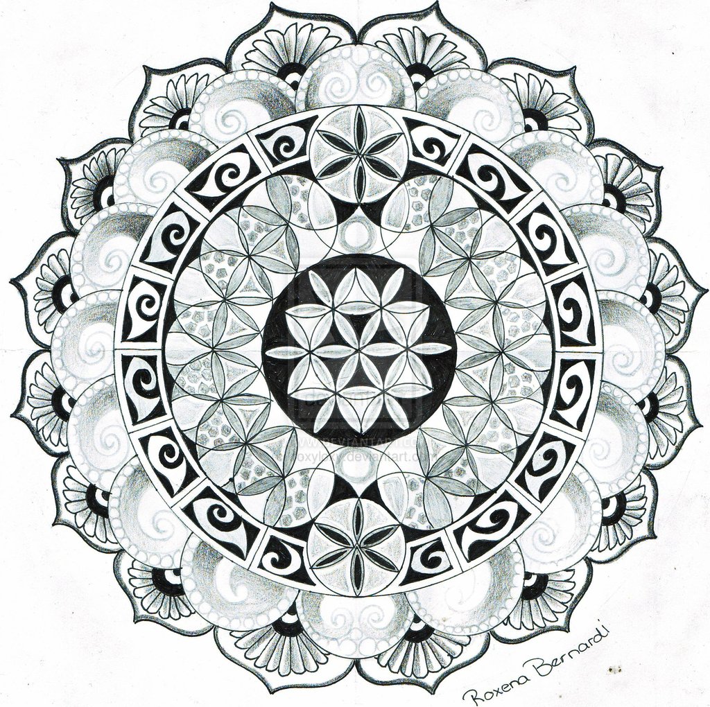 Best Large Mandala Flower Tattoo Design