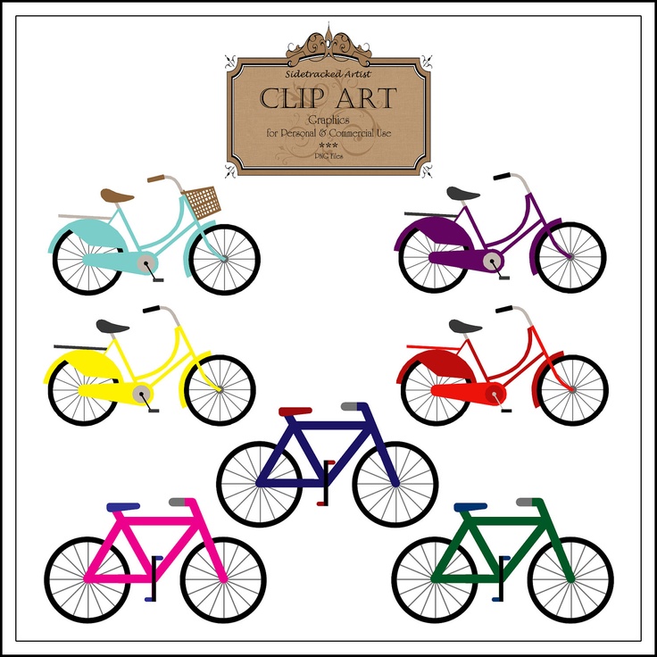 Bicycles Clip Art by sidetrackedartist | {Logos} | Clipart library