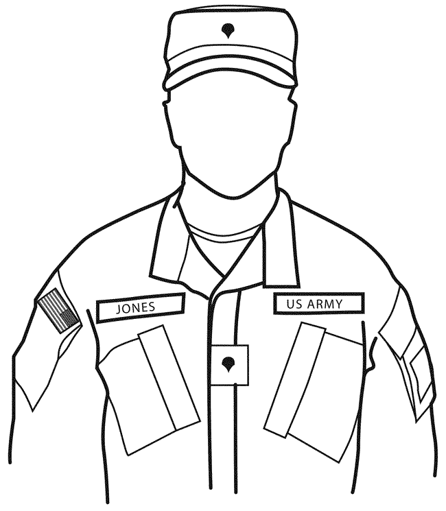 simple army man drawing - Clip Art Library