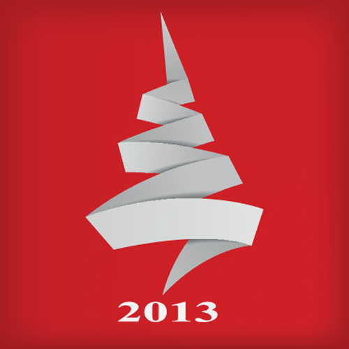 Set of 2013 Origami Christmas vector material 05 - Vector Festival 