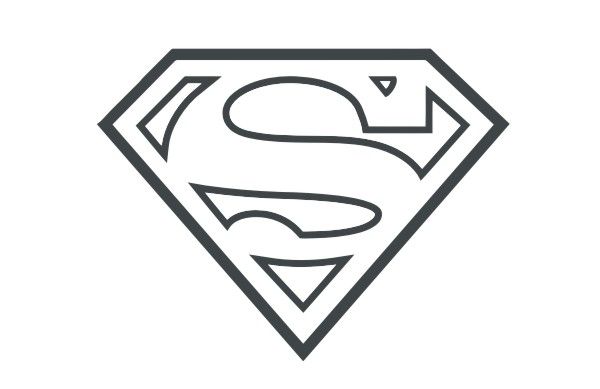 Pix For  Superman Emblem Outline