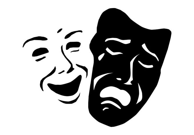 Theater Masks Wall Decal - Vinyl Decor for the Performing Arts