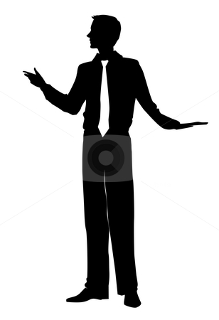 Male silhouette stock photo