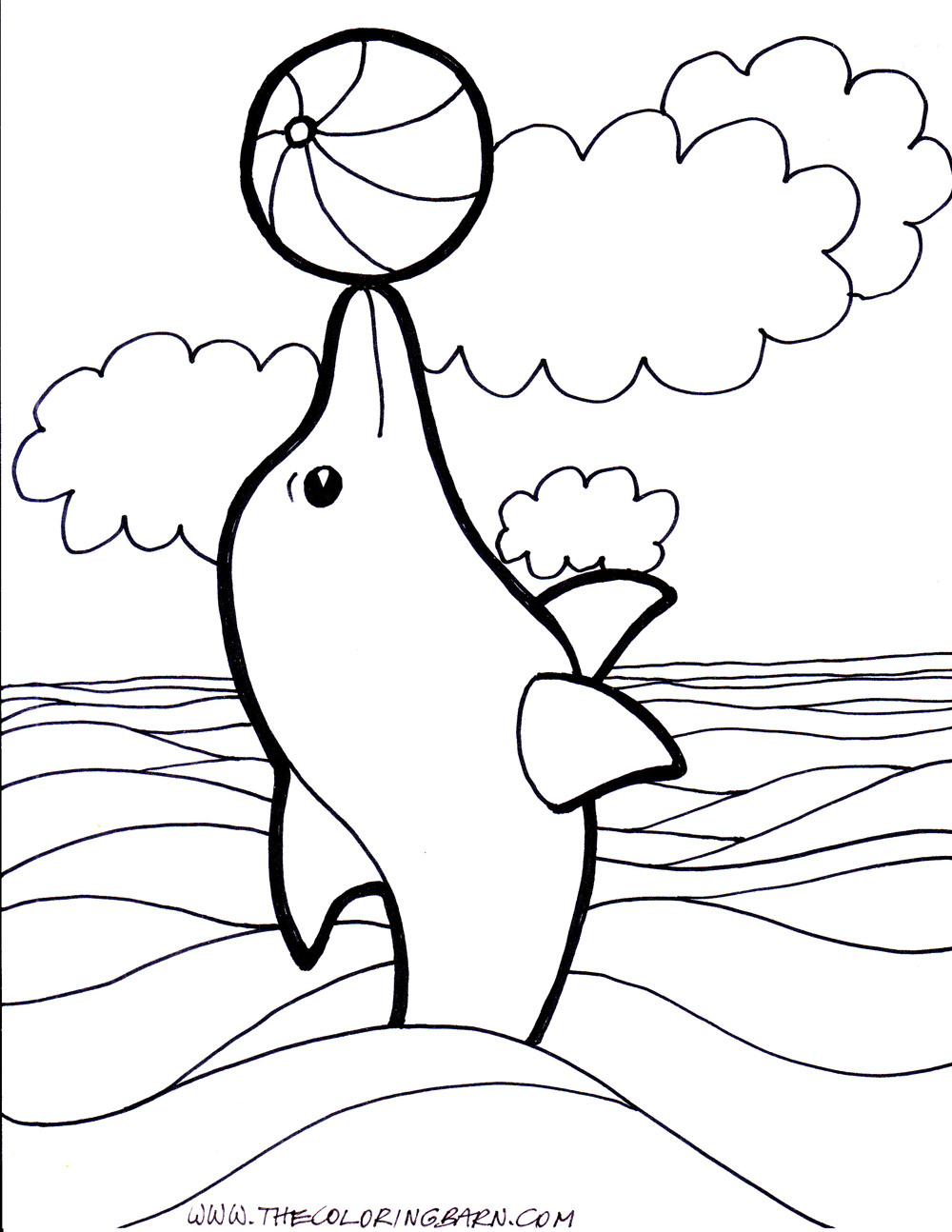 Coloring Pages Dolphins 177 Free Printable Clip
