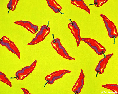 eQuilter Pop Art Chili Peppers - Chartreuse