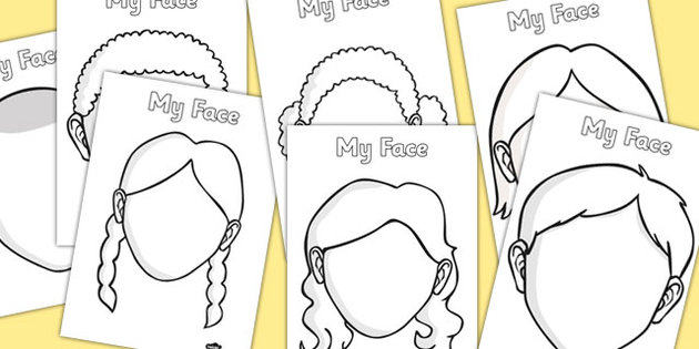 Blank Faces Templates - face, features, eye, template, mouth