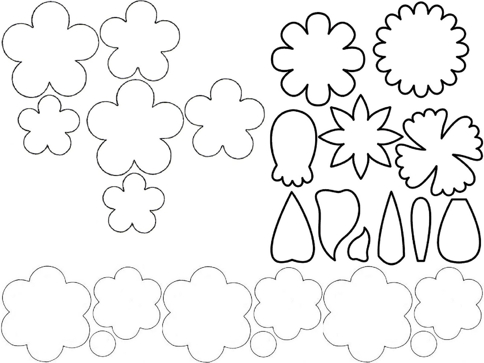 Flower Craft Coloring Clip Art Library
