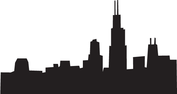 Free Chicago Skyline Silhouette Png, Download Free Chicago Skyline