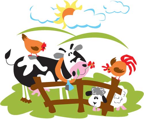 Farmyard Fence Mural-Paint by Number Children