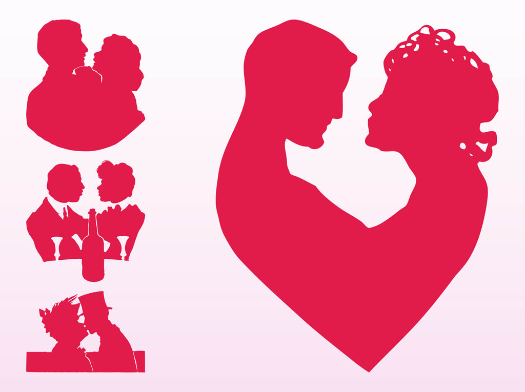 Couples In Love Silhouettes