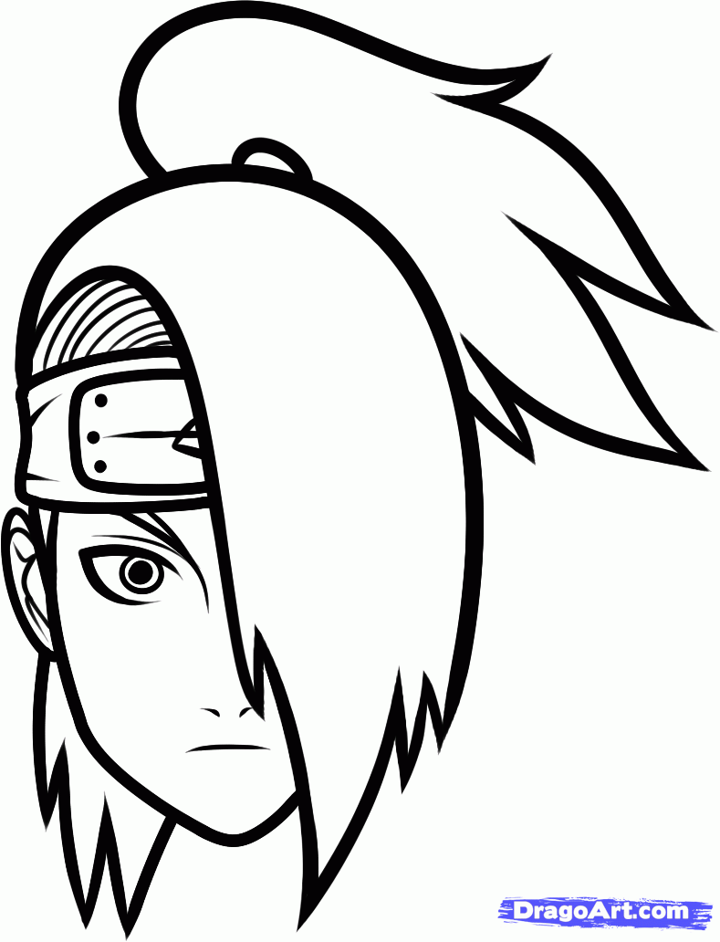 naruto characters drawing easy - Clip Art Library