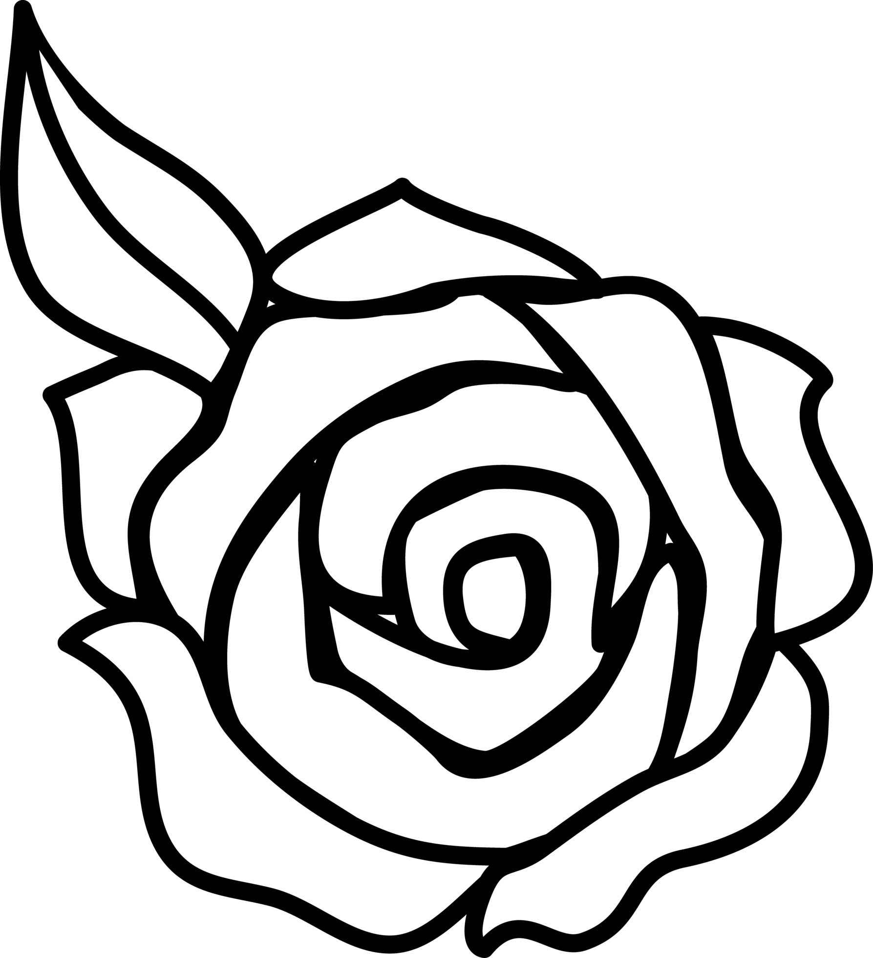 Free Simple Rose Drawings, Download Free Simple Rose Drawings png