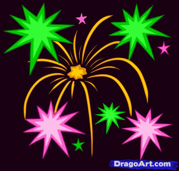 NEW CARTOON DRAWING OF FIREWORKS | Drawing Tips 4