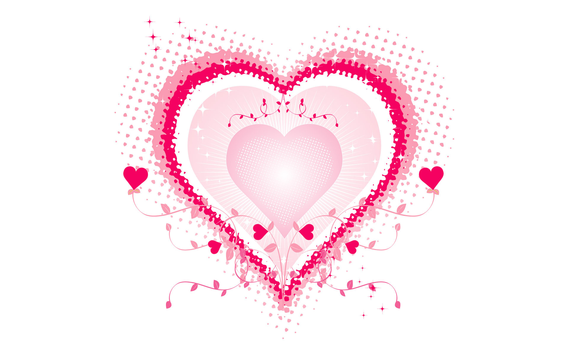Definition Widescreen Valentine Sparkly Hearts Love High 