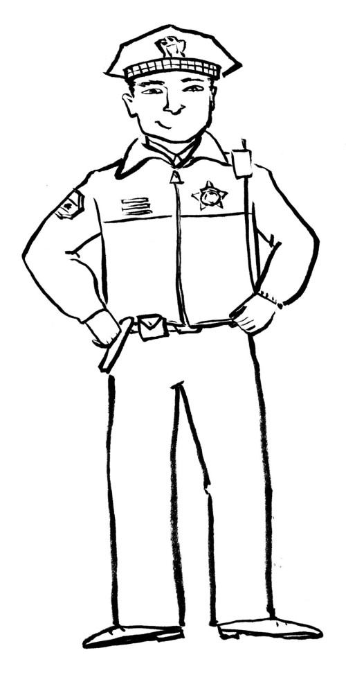printable coloring pages of policemen