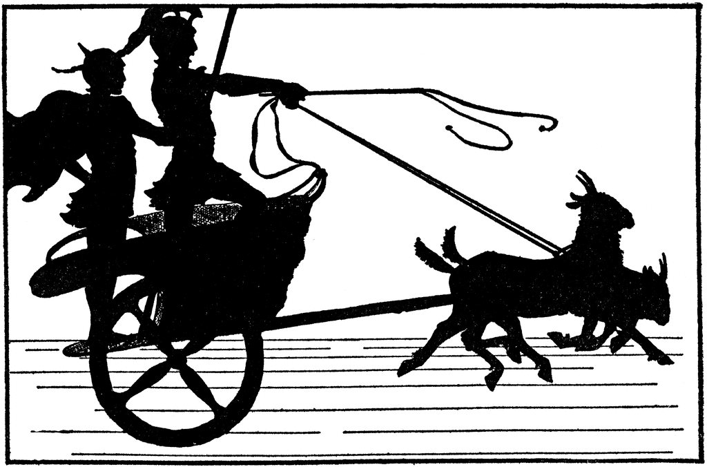 Men in Chariot Pulled by Goats | ClipArt ETC