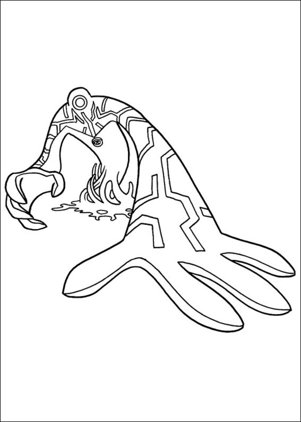 Free Coloring Pages Ben The Aliens Tattoo Page 2