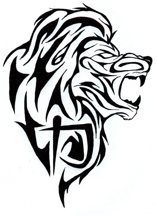Tribal Lion by darkmoonwolf21 on Clipart library