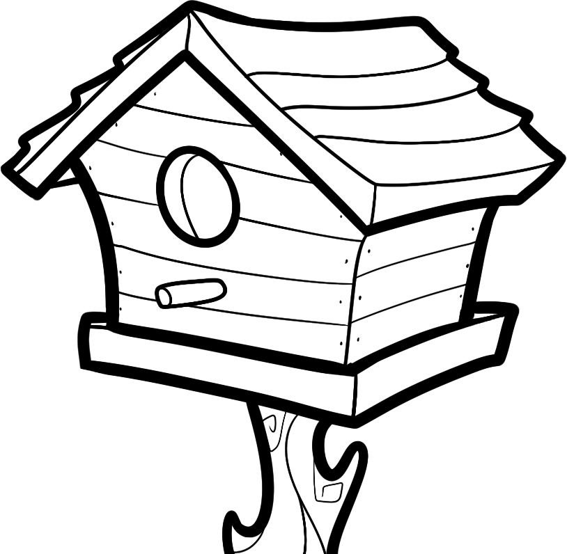 Bird+House+Coloring+Pages | Coloring Pages