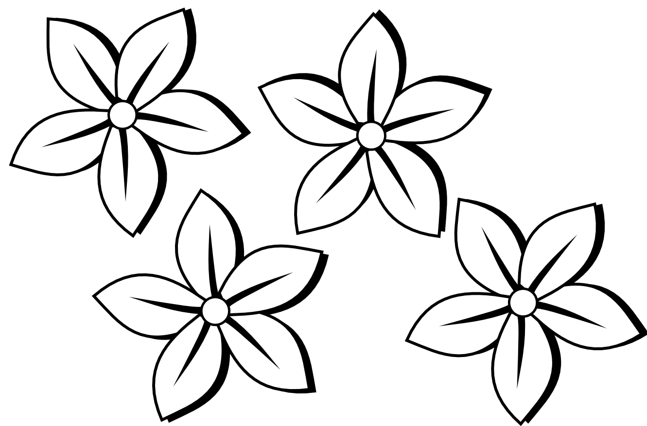 Flower Line Drawing - Clipart library