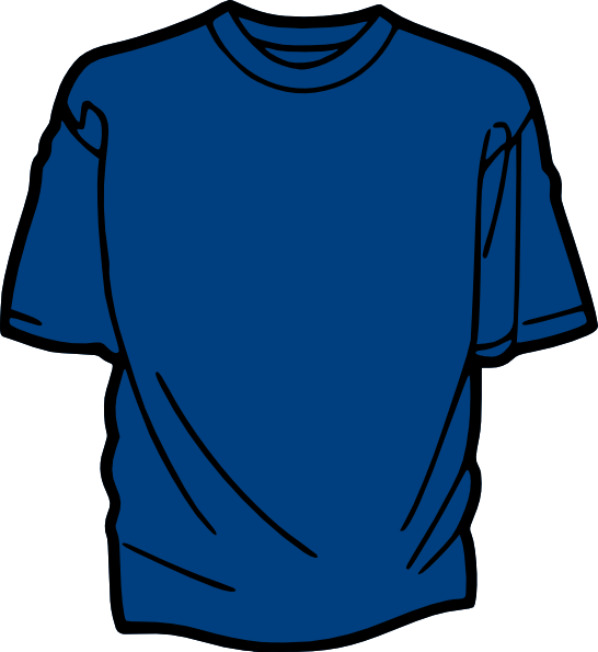 T Shirt Template Blue clip art - vector clip art online, royalty 