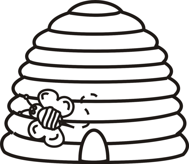Clip Art Beehive - Clipart library