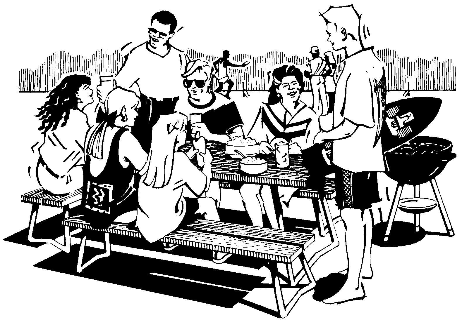 Bbq Clipart Black And White