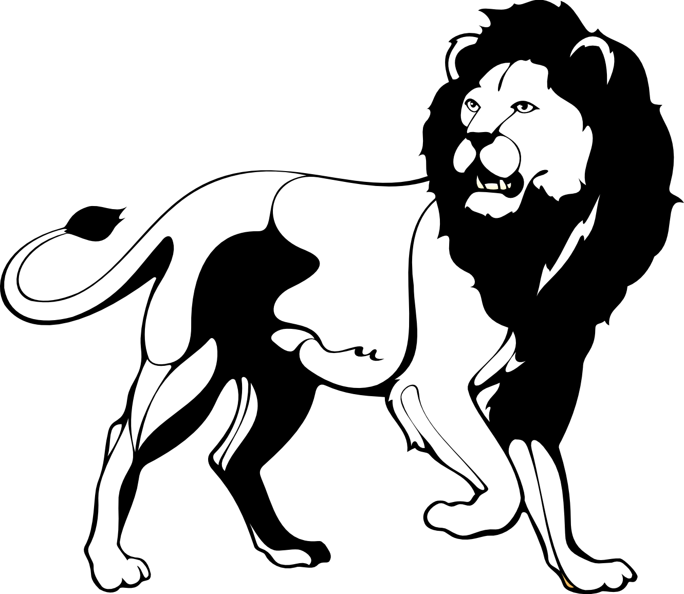 Lion Pictures Black And White - Clipart library