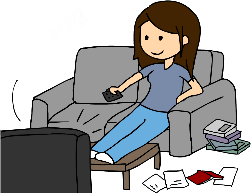 couch and tv clipart kids
