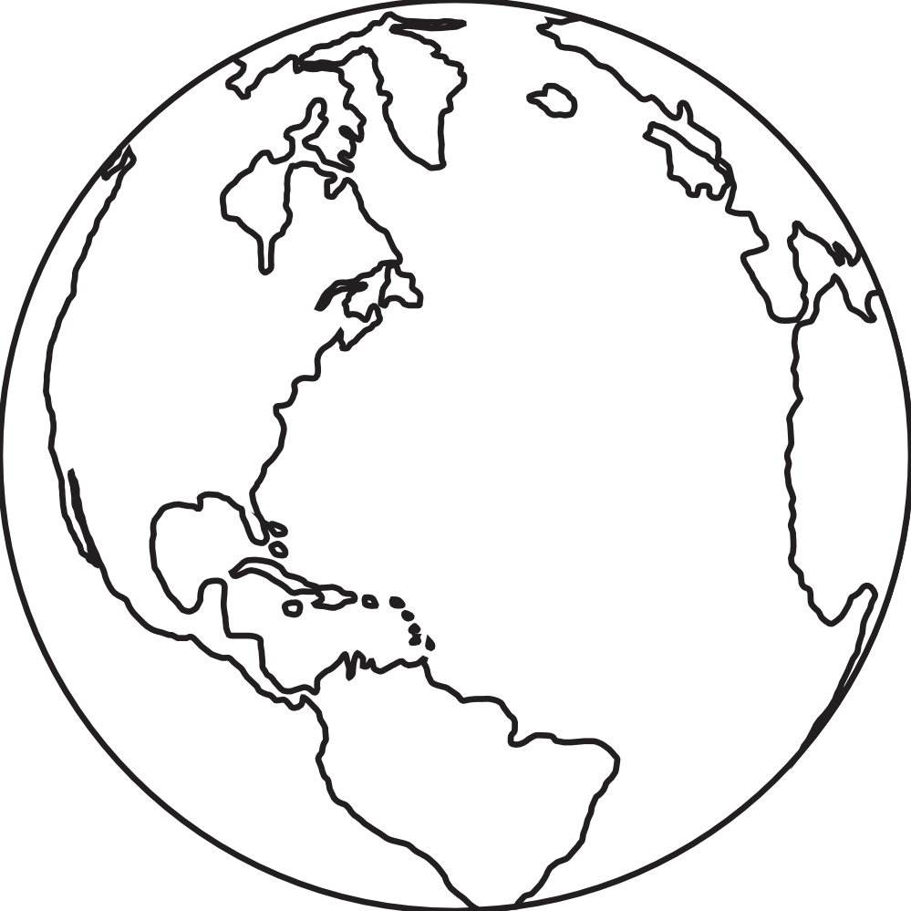 free earth clipart black and white - photo #5