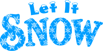 Winter Season Clip Art - Let it Snow word art (free printables and 