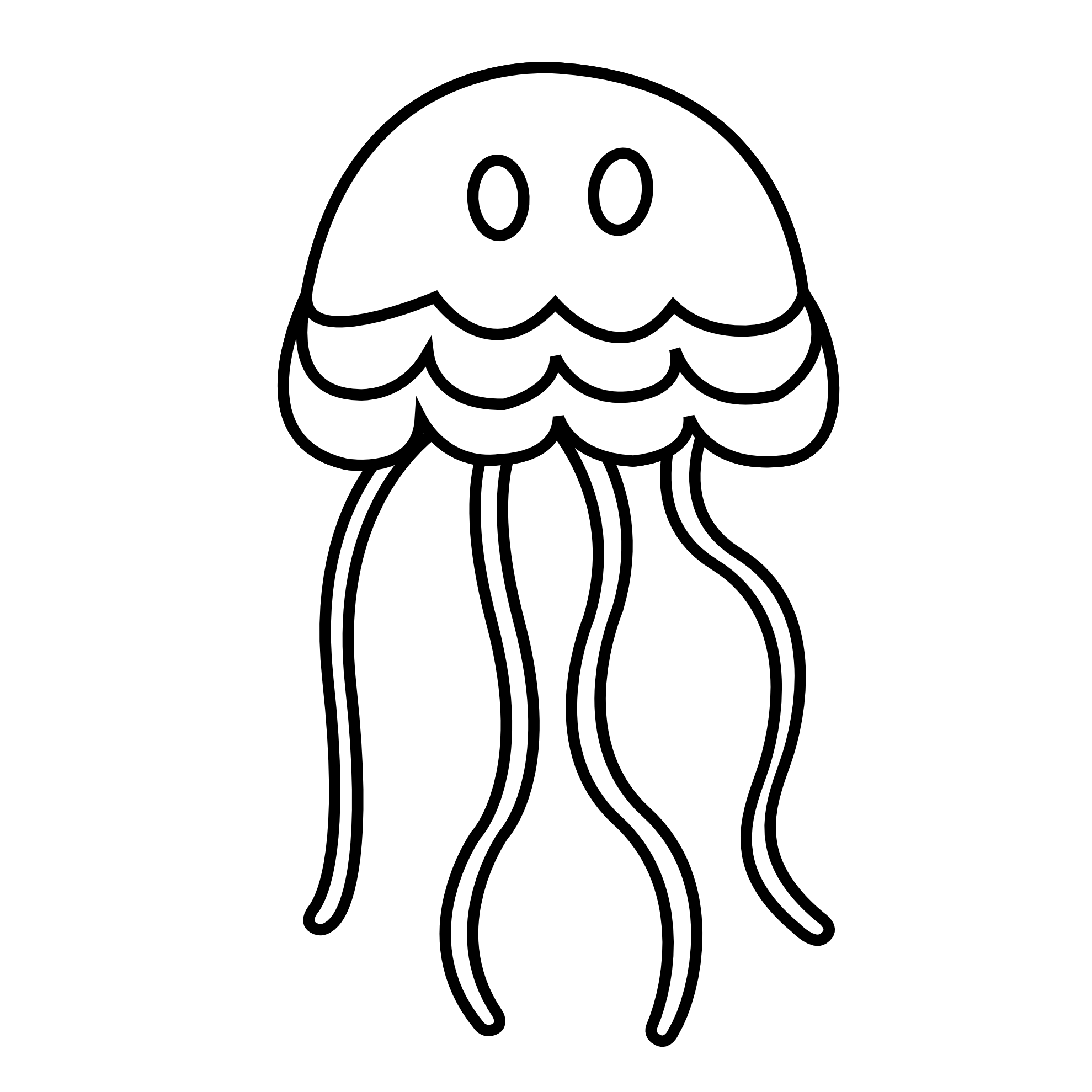 Jelly Fish Clip Art Black And White | Clipart library - Free Clipart 