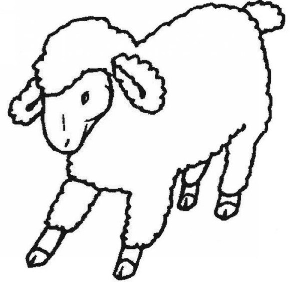 Sheep Coloring Page For Kids - Animal Coloring pages of PagesToColor.