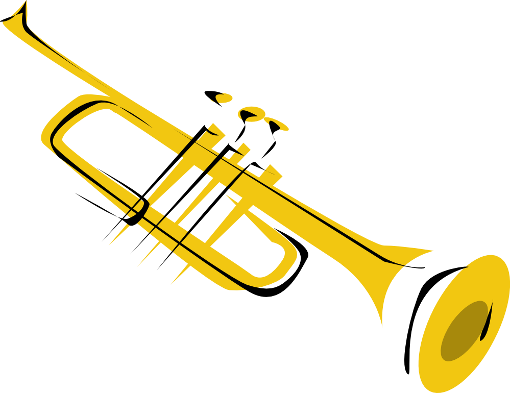 Trumpet Clip Art Black And White