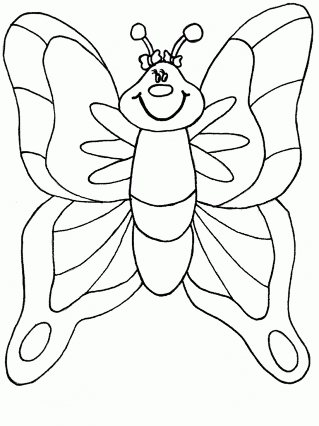 Cartoon Butterflies Coloring Pages C0lor 63170 Cartoon Butterfly 