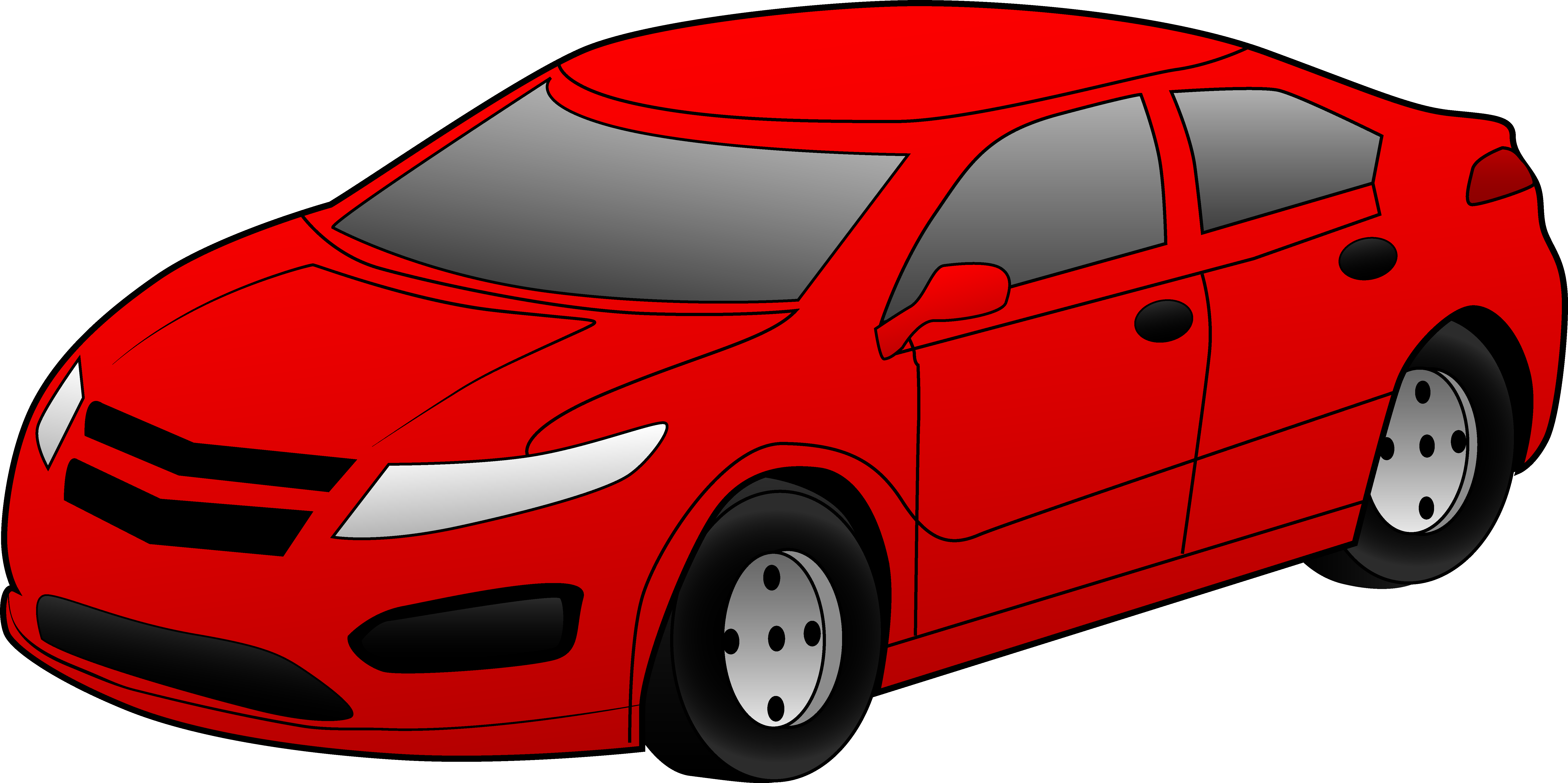 Cool Red Sports Car - Free Clip Art