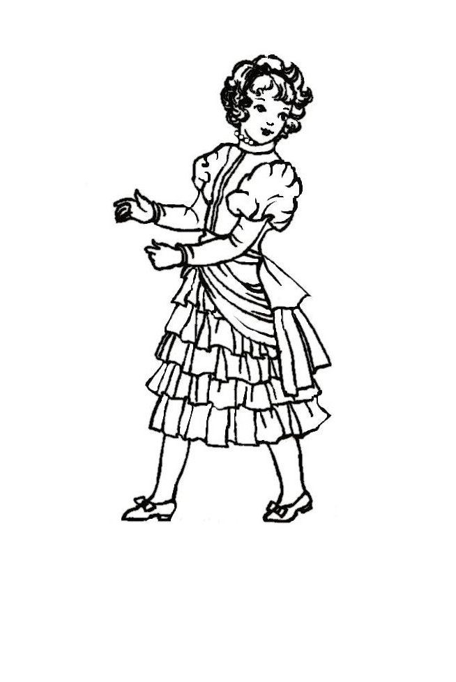 edwardian costume Colouring Pages