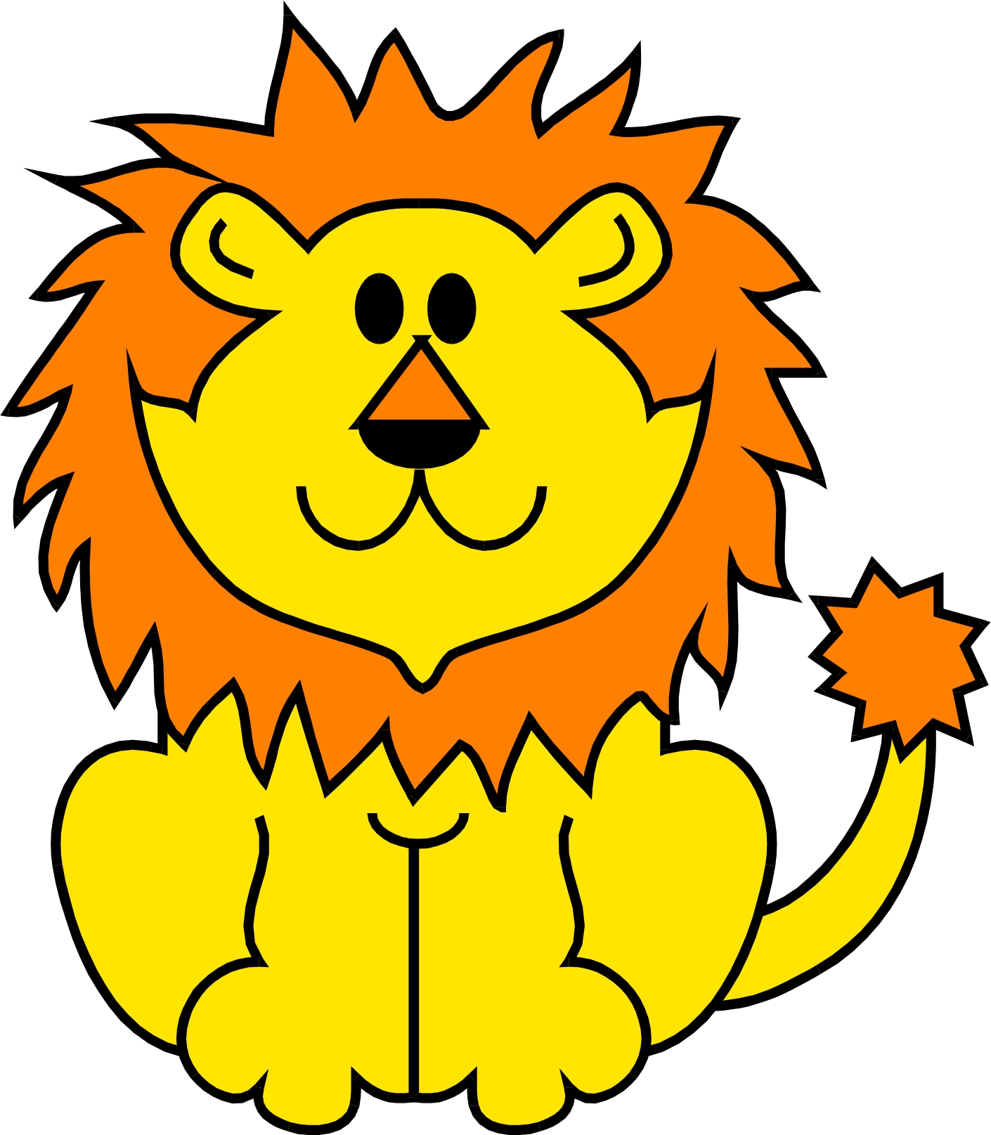 Cartoon Lion Face Drawing Easy : Free Lion Line Drawing, Download Free