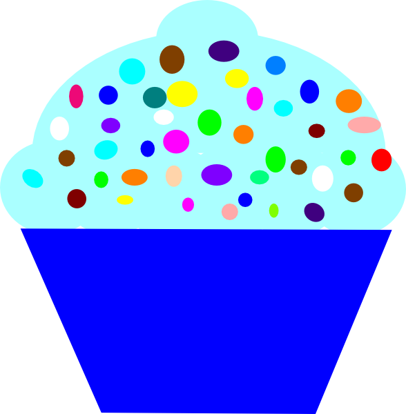 eatingrecipe.com Blue Cupcake Clipart