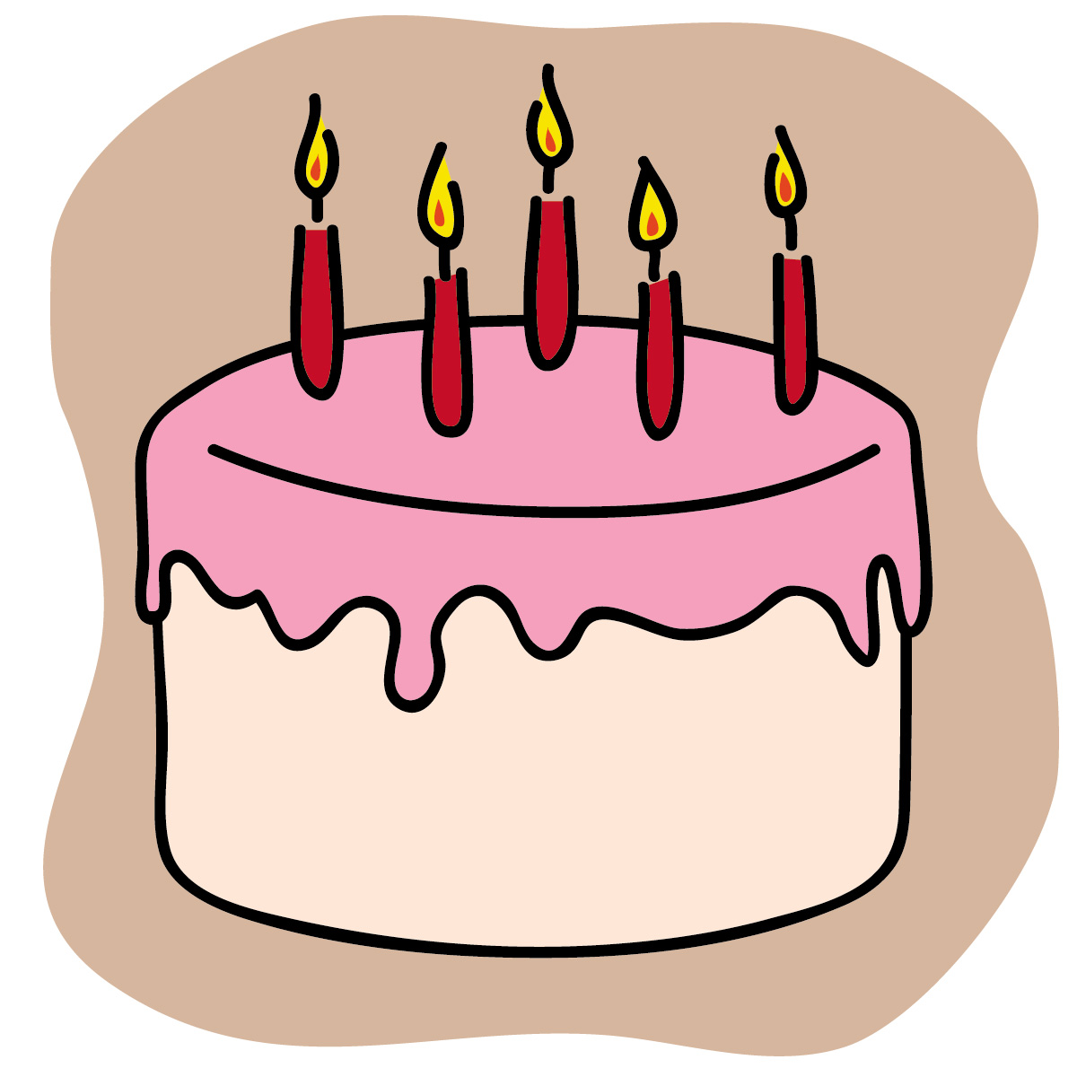 Pin Clip Art Popcorn 1 B W Birthday Cake Coloring Page Cake on 