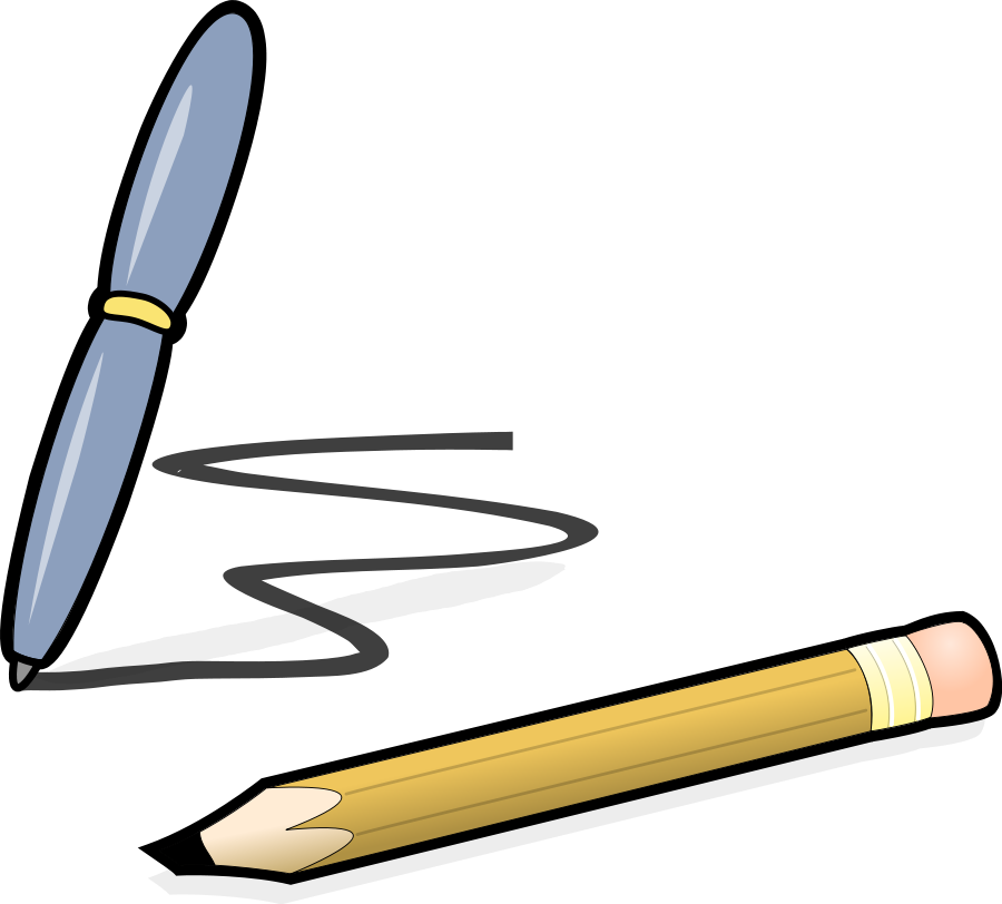 paper and pencil clip art