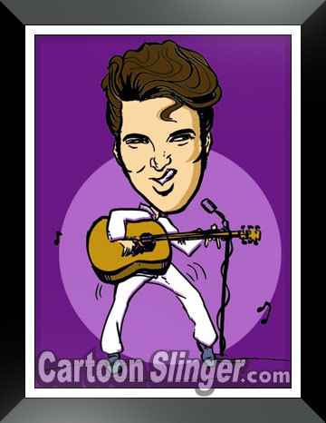 Elvis Presley Caricature By domarn | Famous People Cartoon | TOONPOOL