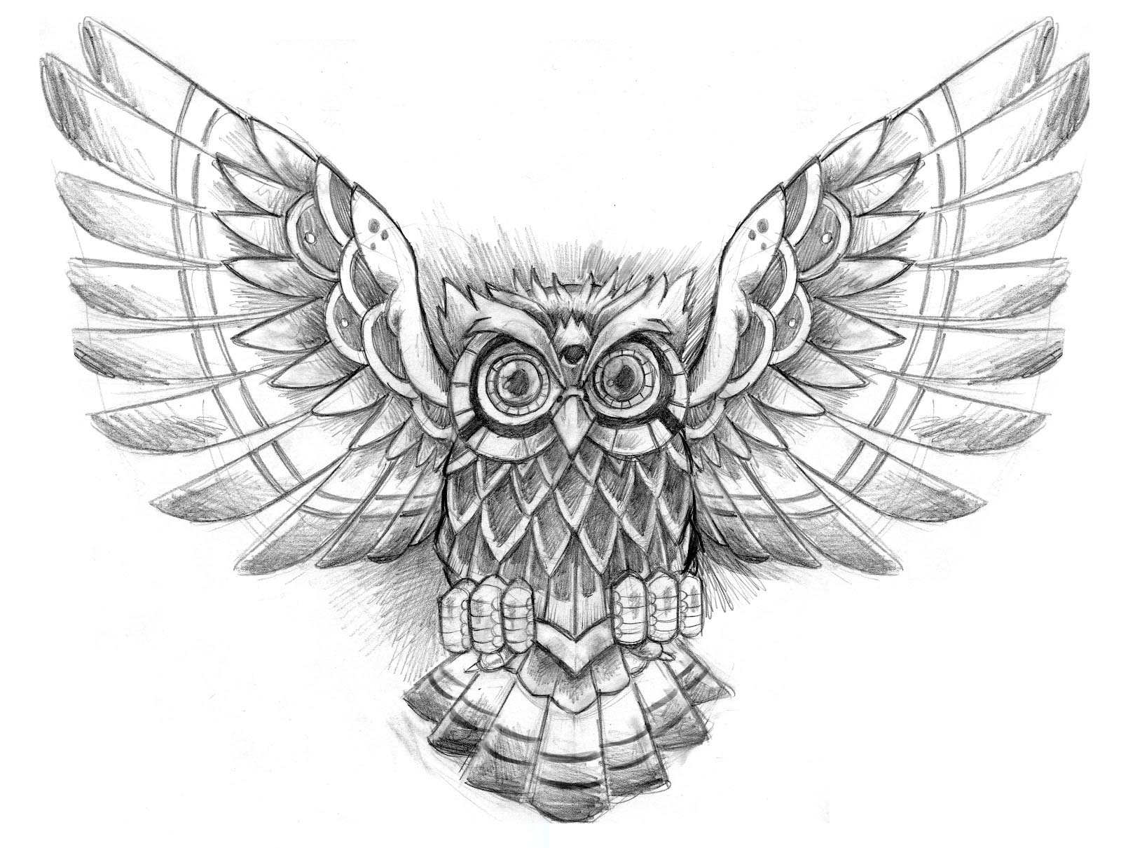 owl neck tattoo designs - Clip Art Library